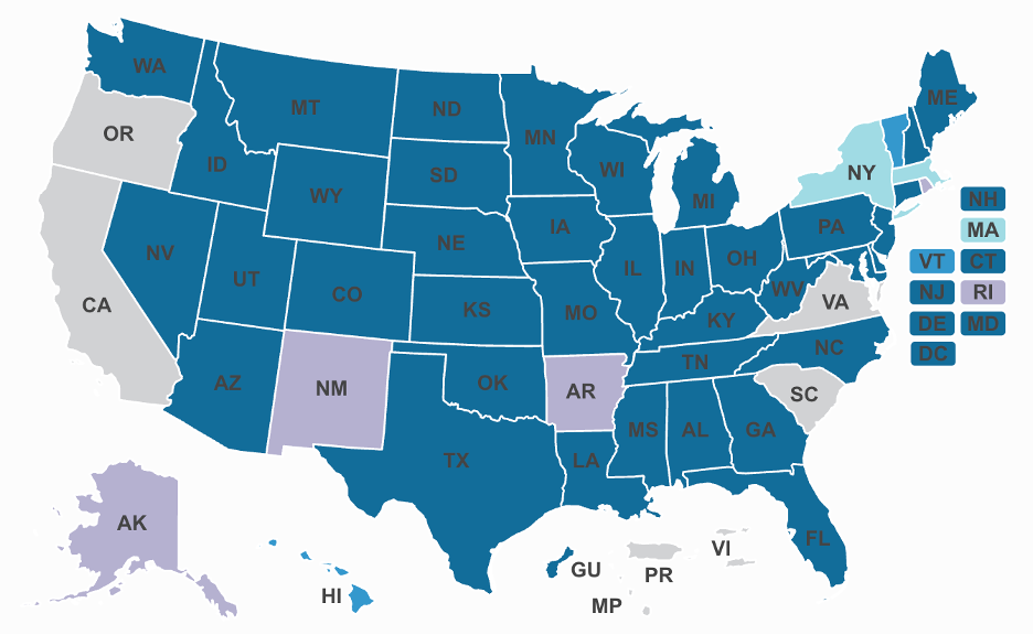 Interstate Medical Licensure Compact member states map